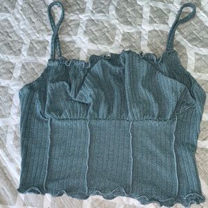 Cropped teal top